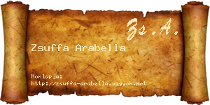 Zsuffa Arabella névjegykártya
